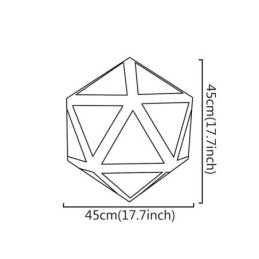 Geometrický přívěsek Světlo ve tvaru diamantu 3D průsvitný design
