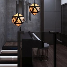 Geometrický přívěsek Světlo ve tvaru diamantu 3D průsvitný design
