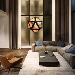 Geometrický přívěsek Světlo ve tvaru diamantu 3D průsvitný design