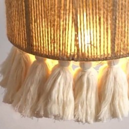 Konopné provazové závěsné světlo Retro dekorace Stropní světlo střapec stínidlo lampy