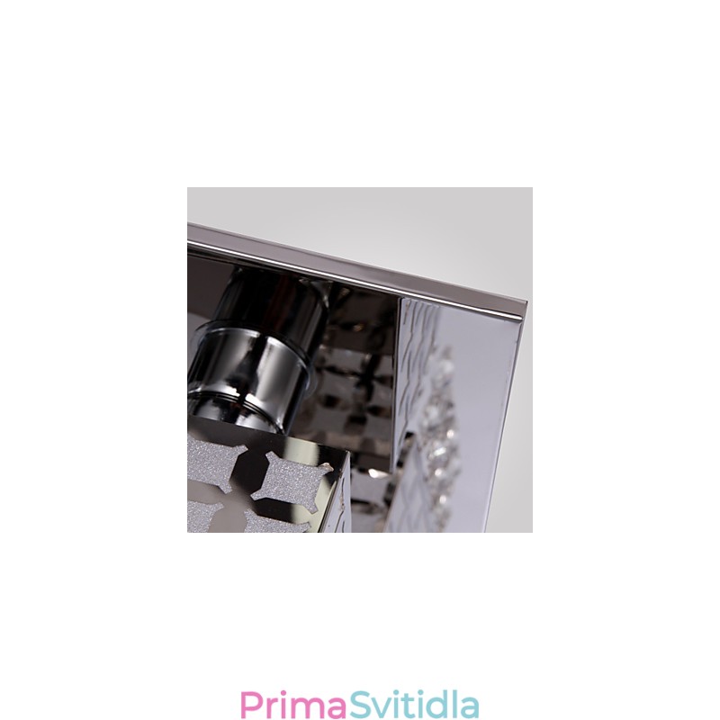 Lustr Moderní křišťálový nerez Living 4 světla