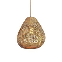 Nordic Retro stropní světlo z přírodního papírového lana ručně tkané stínidlo na lampu