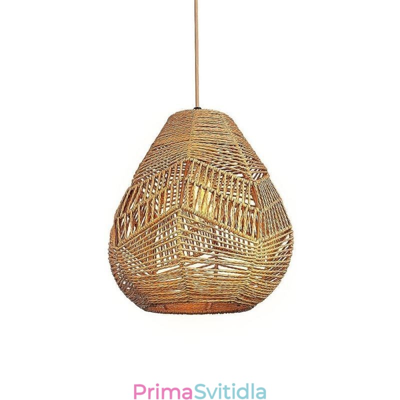 Nordic Retro stropní světlo z přírodního papírového lana ručně tkané stínidlo na lampu
