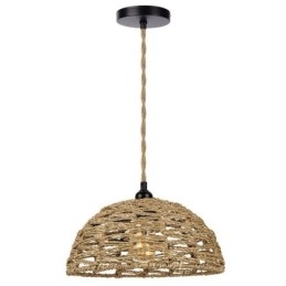 Country Retro přívěsek světlo ručně tkané papírové provazové stínidlo 30cm
