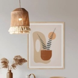 Rustikální závěsné světlo střapec z konopného lana v bohémském stylu Stropní světlo