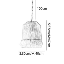 Rustikální závěsné světlo střapec z konopného lana v bohémském stylu Stropní světlo