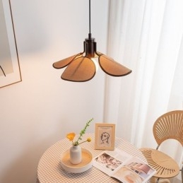 Severské závěsné svítidlo Wabi Sabi Style Látkové stínidlo Dekorativní stropní svítidlo