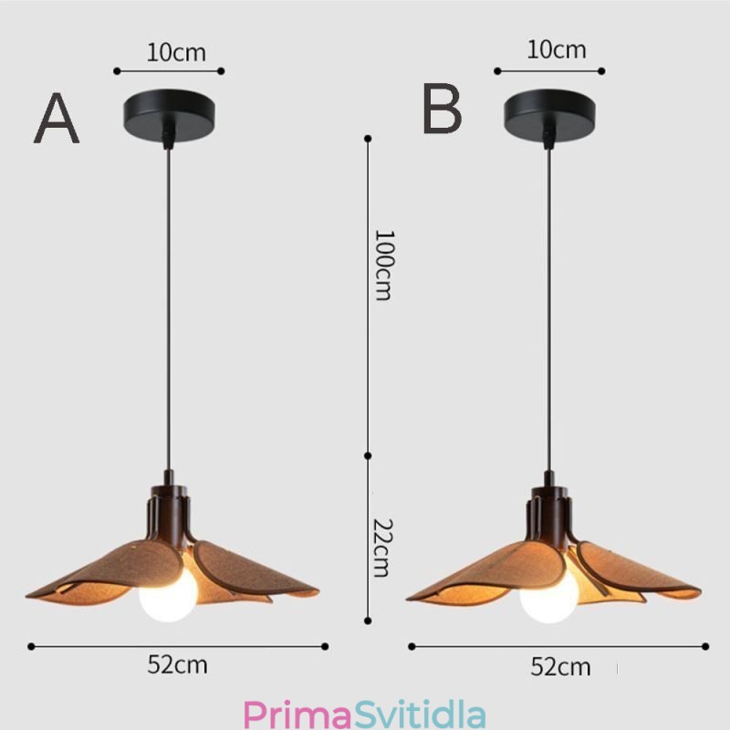 Severské závěsné svítidlo Wabi Sabi Style Látkové stínidlo Dekorativní stropní svítidlo