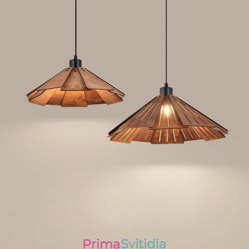 Retro závěsné svítidlo kreativní dřevěné stropní svítidlo