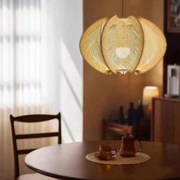 Severské závěsné svítidlo Retro styl Wabi Sabi Ručně vyráběné stropní svítidlo z masivního dřeva