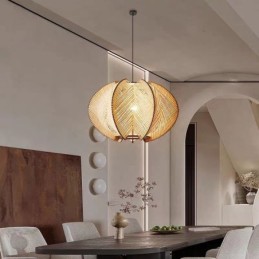 Severské závěsné svítidlo Retro styl Wabi Sabi Ručně vyráběné stropní svítidlo z masivního dřeva