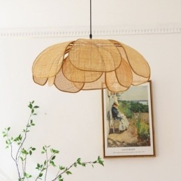 Ratanové závěsné svítidlo Wabi Sabi Styl ručně tkané ratanové stropní svítidlo