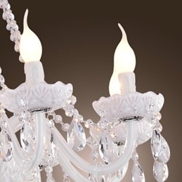 Lustr White Crystal Modern Living 8 světel