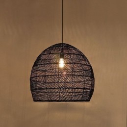 Ručně tkaný přívěsek Light Ratanové závěsné Light Farmhouse