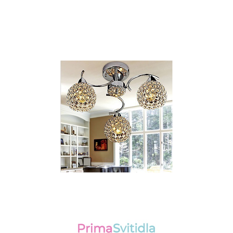 Moderní moderní křišťálově galvanicky pokovené kovové závěsné světlo pro zapuštěnou montáž