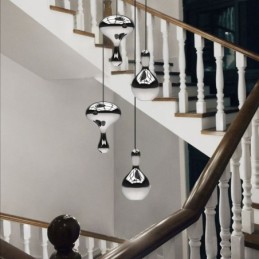 Kreativní závěsné svítidlo Moderní jednoduché malé stropní svítidlo z galvanizovaného skla