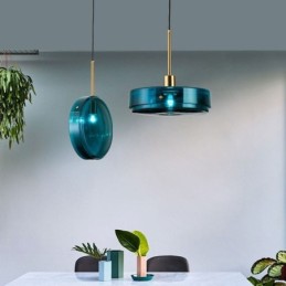 Kulaté dortové skleněné závěsné svítidlo Moderní minimalistické kované stropní svítidlo