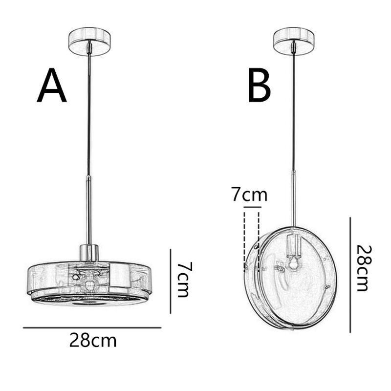 Kulaté dortové skleněné závěsné svítidlo Moderní minimalistické kované stropní svítidlo