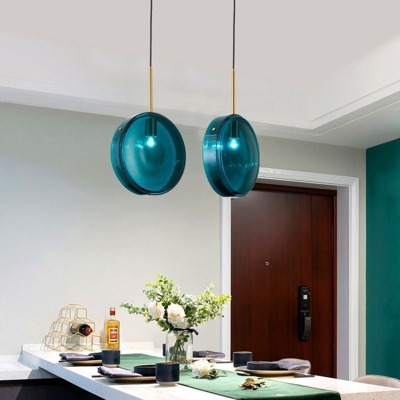 Kulaté dortové skleněné závěsné svítidlo Moderní minimalistické kované stropní svítidlo