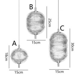 Závěsné svítidlo Water Ripple Moderní minimalistické kované stropní svítidlo