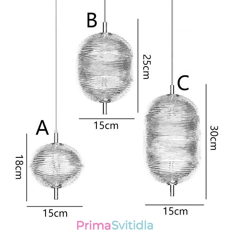 Závěsné svítidlo Water Ripple Moderní minimalistické kované stropní svítidlo