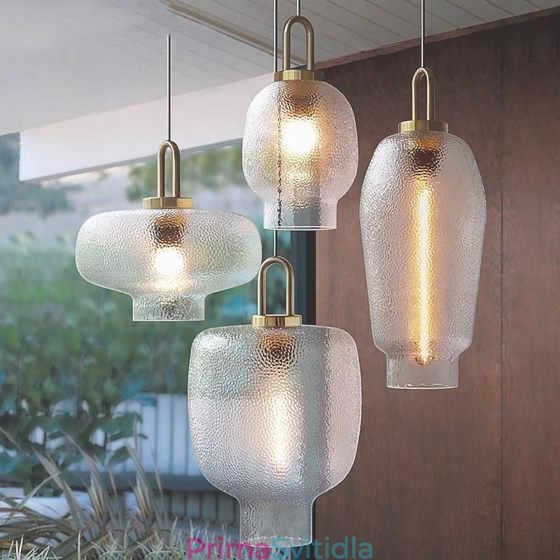 Závěsné svítidlo z matného skla Moderní minimalistické kované stropní svítidlo