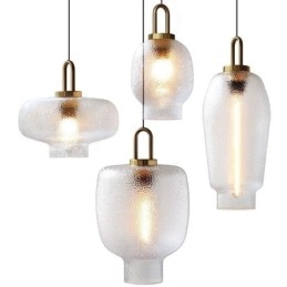 Závěsné svítidlo z matného skla Moderní minimalistické kované stropní svítidlo