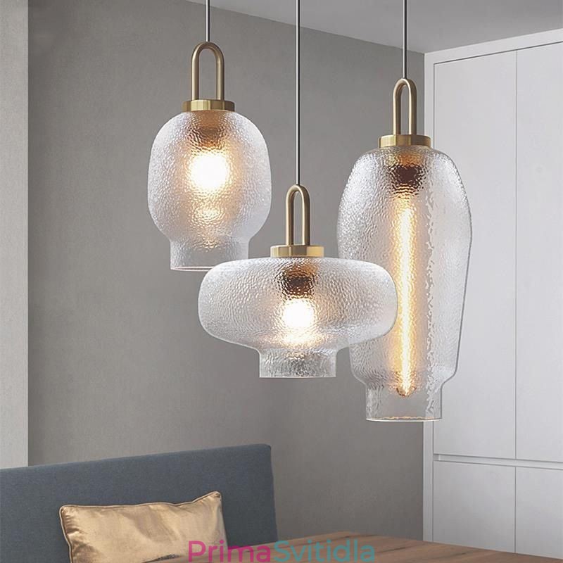 Závěsné svítidlo z matného skla Moderní minimalistické kované stropní svítidlo