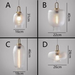 Závěsné svítidlo z matného skla Moderní minimalistické kované stropní svítidlo