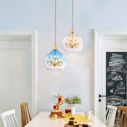 Skleněné závěsné svítidlo Moderní minimalistické kované stropní svítidlo 9 světel