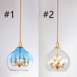 Skleněné závěsné svítidlo Moderní minimalistické kované stropní svítidlo 9 světel