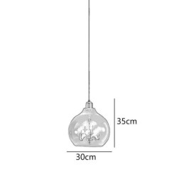 Skleněné závěsné svítidlo Moderní minimalistické kované stropní svítidlo 9 světel