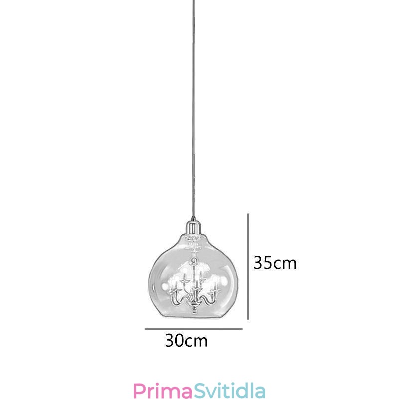 Skleněné závěsné svítidlo Moderní minimalistické kované stropní svítidlo 9 světel
