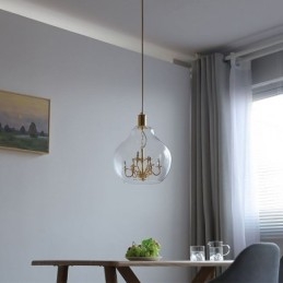 Skleněné závěsné svítidlo Moderní minimalistické kované stropní svítidlo 9 světel