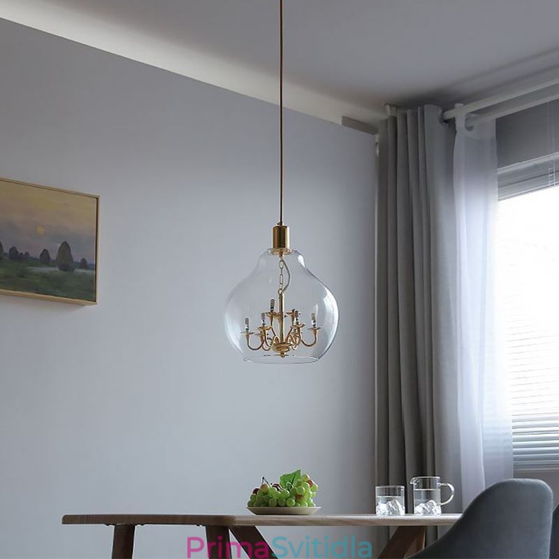 Skleněné závěsné svítidlo Moderní minimalistické kované stropní svítidlo 9 světel