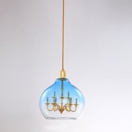 Skleněné závěsné svítidlo Moderní minimalistické kované stropní svítidlo 9 světel