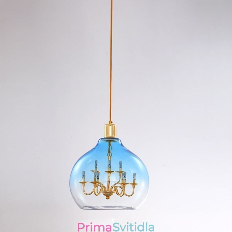 Skleněné závěsné svítidlo Moderní minimalistické kované stropní svítidlo 9 světel