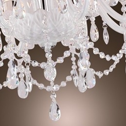Lustr White Crystal Modern Living 8 světel