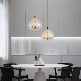 Skleněné závěsné svítidlo Moderní minimalistické kované stropní svítidlo 9 světel