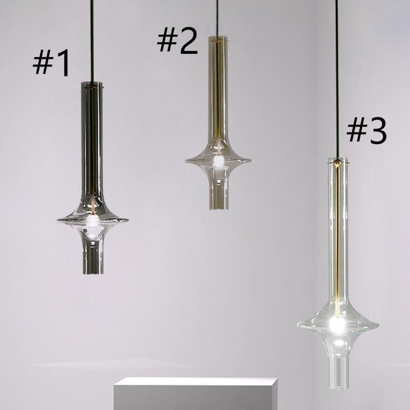Závěsné svítidlo ze skleněné trubice Moderní minimalistické kované stropní svítidlo