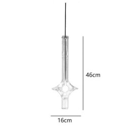 Závěsné svítidlo ze skleněné trubice Moderní minimalistické kované stropní svítidlo