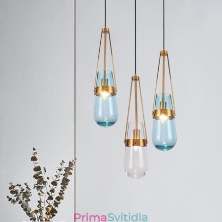 Skleněné závěsné svítidlo Water Drop Moderní minimalistické kované malé stropní svítidlo Skleněné závěsné svítidlo Water Drop Moderní minimalistické kované malé stropní svítidlo