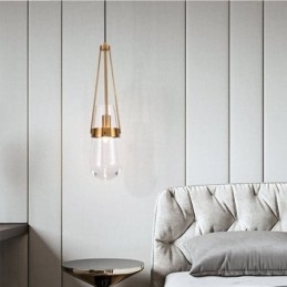 Skleněné závěsné svítidlo Water Drop Moderní minimalistické kované malé stropní svítidlo