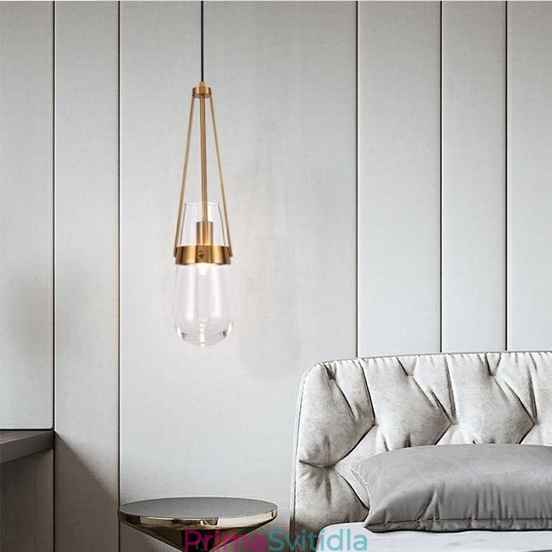 Skleněné závěsné svítidlo Water Drop Moderní minimalistické kované malé stropní svítidlo