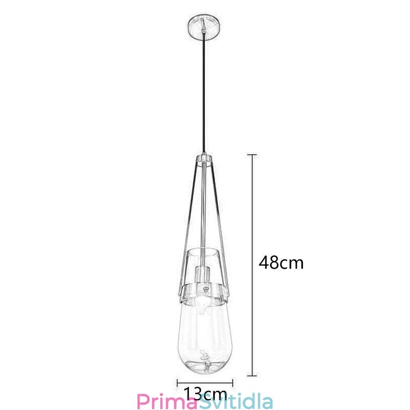 Skleněné závěsné svítidlo Water Drop Moderní minimalistické kované malé stropní svítidlo