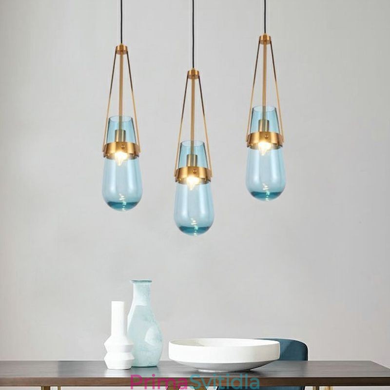 Skleněné závěsné svítidlo Water Drop Moderní minimalistické kované malé stropní svítidlo