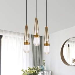 Skleněné závěsné svítidlo Water Drop Moderní minimalistické kované malé stropní svítidlo