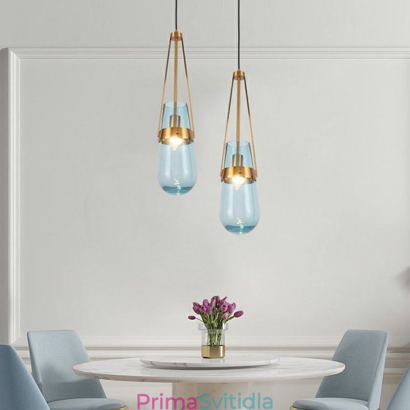 Skleněné závěsné svítidlo Water Drop Moderní minimalistické kované malé stropní svítidlo