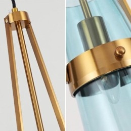 Skleněné závěsné svítidlo Water Drop Moderní minimalistické kované malé stropní svítidlo