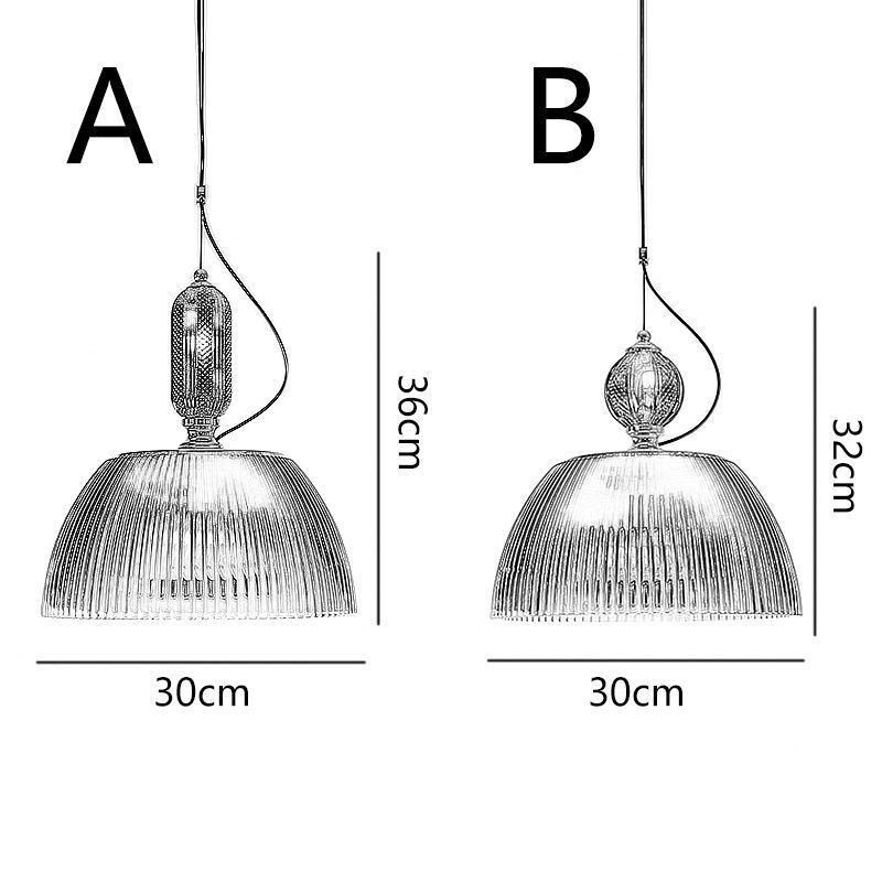 Skládaná sukně Skleněné závěsné svítidlo Moderní minimalistické kované malé stropní svítidlo